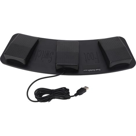 Pédale électrique 3 positions avec câble d'interface USB pour connexion informatique, commutateur au pied pour PC (1/5)