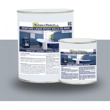 Peinture Laque Epoxy Salle de Bain - 1 Kg Gris béton - MATPRO (1/5)