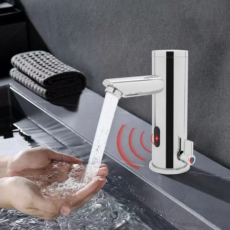 Automatique Robinet Mitigeur Lavabo Automatique à Infrarouge Robinet,Pour éviers de cuisine et de salle de bain (1/5)