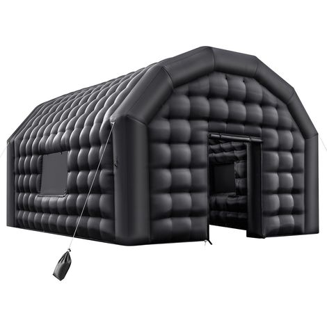 Discothèque gonflable, tente de fête gonflable de 5,4 x 5 x 4,2 m avec souffleur de 680 W et sac de sable, discothèque gonflable ventilée avec 2 fenêtres, maison gonflable idéale pour événements, anni (1/5)