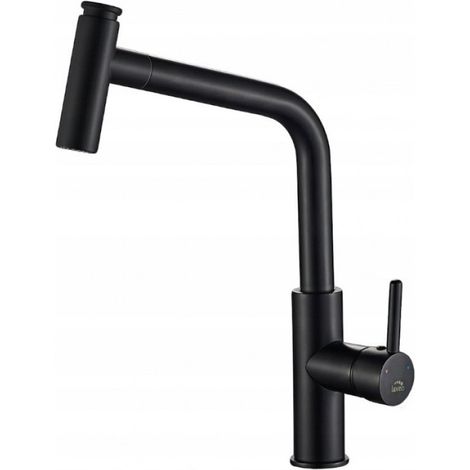 Robinet de lavabo sur pied TORO Laveo noir avec bec extractible