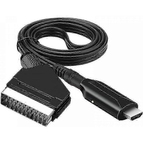 Câble SCART vers HDMI 2026 - Adaptateur SCART vers HDMI - Convertisseur audio/vidéo SCART vers HDMI tout-en-un 1080p/720p Version 0428 (1/5)