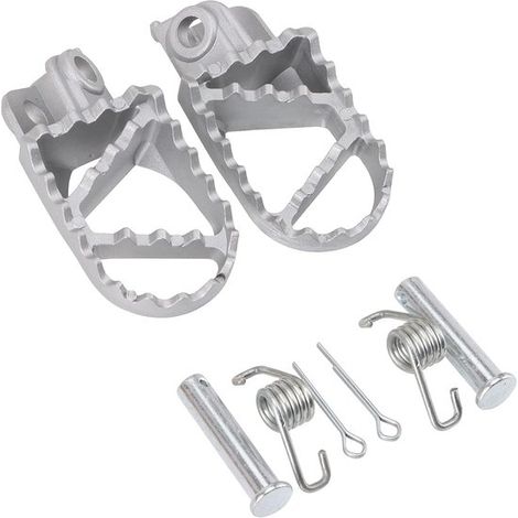 Estriberas de aluminio de 10 mm para motocicleta, repuesto apto para motos de cross y pit bikes de 50 cc, 70 cc, 90 cc, 110 cc y 125 cc. (1/2)