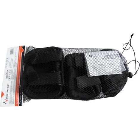 Protezioni Imbottite Adulti Nero Ginocchia Gomiti Polsi Bicicletta (1/4)