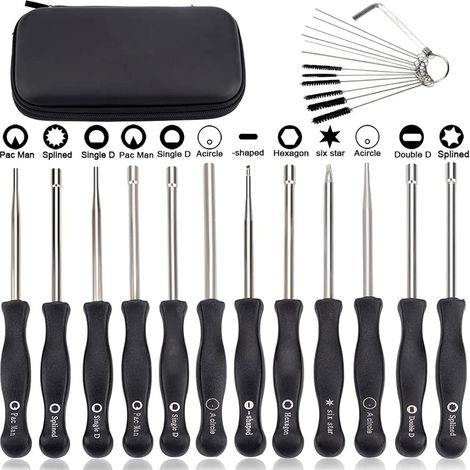 12-teiliges Vergaser-Einstellwerkzeug-Set, Kettensägen-Einstellschraubendreher, 2-Takt-Kettensäge, Vergaser-Einstellschraubendreher Pacman/Single D für Poulan Husq STHIL Echo Freischneider