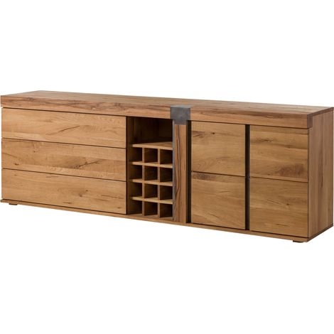 Credenza in legno di quercia selvatica / cerro - naturale oliato 220x45x75 new amsterdam 17