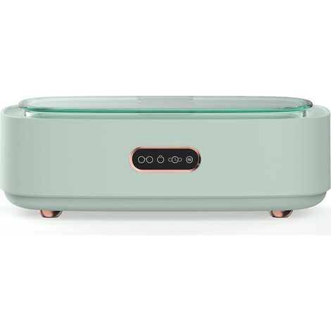 Mini nettoyeur ultrasonique vert pour bijoux et prothèses dentaires, avec fonctions de nettoyage pour pièces de monnaie et lunettes (1/5)