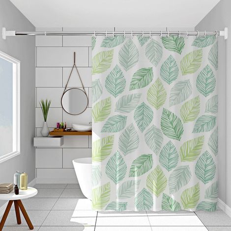 Rideau de douche avec anneaux de suspension, 240 x 200 cm, décoration salle de bain/chambre - élégant (1/4)