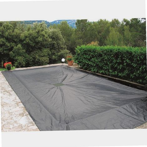 Bâche de Protection 140g/m2 pour Piscine Rectangulaire - 5 x 9 m - Polyéthylène Résistant avec Œillets en Aluminium (1/5)