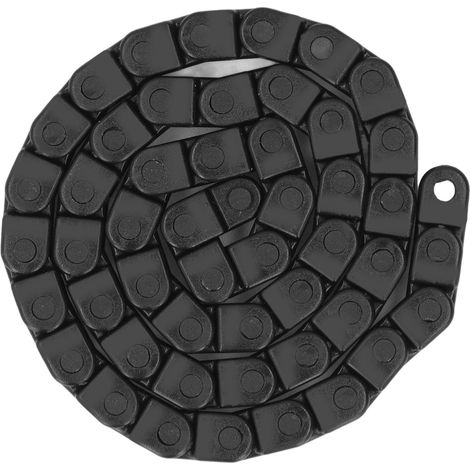 Chaîne porte-câbles noire fermée en plastique, flexible, pas de 8 mm, longueur de 400 mm, 50 maillons (1/5)