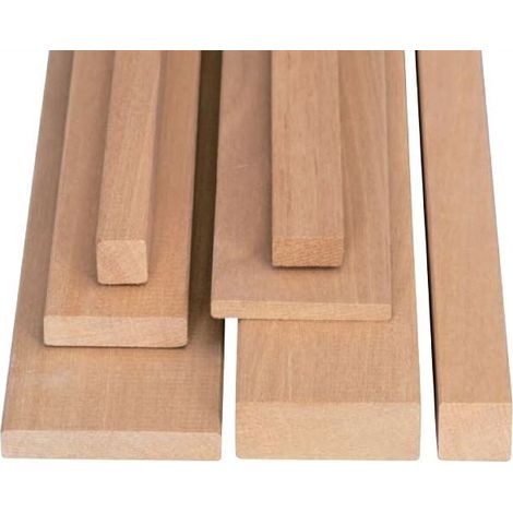 Listello in legno noce bahia abura piallato varie dimensioni - lunghezza mm 2200