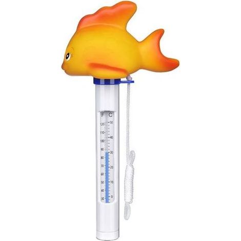Thermomètre de piscine flottant, thermomètre d'eau incassable, thermomètre de température de l'eau, thermomètre de bain, thermomètre d'eau de bassin pour piscines(poisson rouge) (1/5)