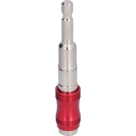 Porte-foret hexagonal, tige d'extension multi-angle, outils manuels universels 1/4 pouces (argent rouge)