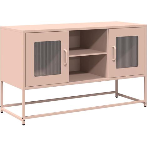 Maison Exclusive - TV-Schrank Rosa 100,5x39x60,5 cm Stahl