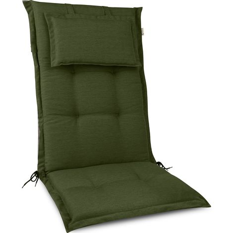 Beautissu HighLux HL Hochlehner Auflage 120x50x7 cm	dunkelgrün