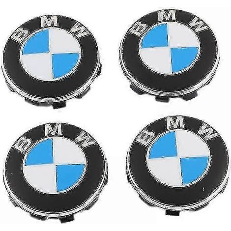 Enjoliveur de roue 4 pièces, logo BMW, jantes 56 mm, logo central bleu et blanc (1/2)