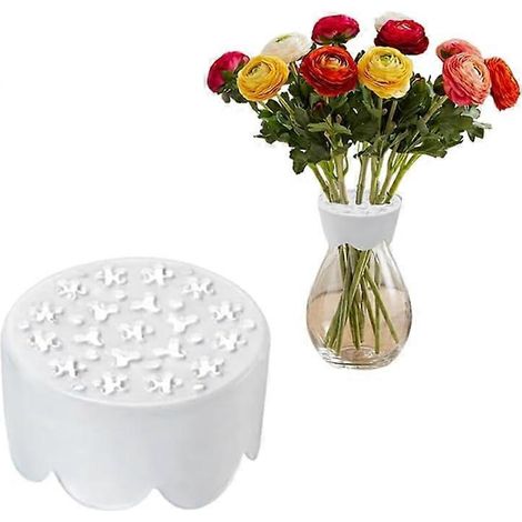 Wiederverwendbares Silikongitter, geeignet für Blumenarrangements, flexible Blumenstielstütze, kompatibel mit Vasen, wiederverwendbar und wasserdicht. (1/5)