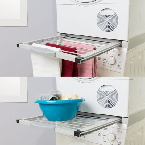 Home Equipement – Kit de superposition avec séchoir – Pièces détachées pour sèche-linge – Compatible avec plusieurs marques – Usage professionnel