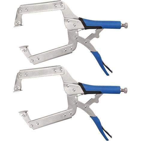 Pince C Clamp 2pcs Pince-Étau Robuste 14" Pince en C en Acier avec Vis Réglable Poignée en Caoutchouc et Levier à Dégagement Rapide Outil de Serrage Antirouille pour Menuiserie (1/5)