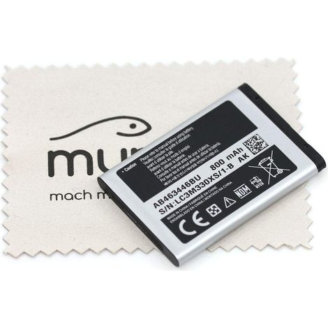 Batterie pour d'origine Samsung AB463446BU pour Samsung C3520 C3560 C3750 E1050 E1070 E1080 E1100 E1120 E1150 E1190 E12000 E1230