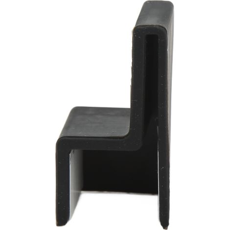 10 Stück Eckenschützer H-Form Silikon 2,5 x 2,5 x 4,7 cm, sichere und flexible Möbelecken, Eckenschutz für Babys, links, schwarz (1/5)