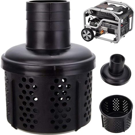 Filtro per tubo di aspirazione, 3 filtri per tubo dell'acqua in rete di plastica nera, filtro di drenaggio per acqua sporca ecologico, per pompa, piscina, laghetto, giardino (1/4)