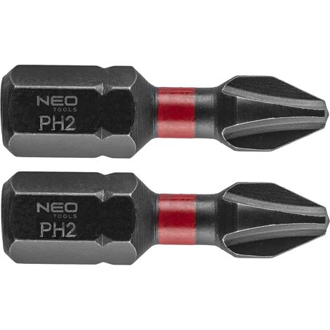 Embouts à percussion PH2 x 25 mm, 2 pièces. (1/5)