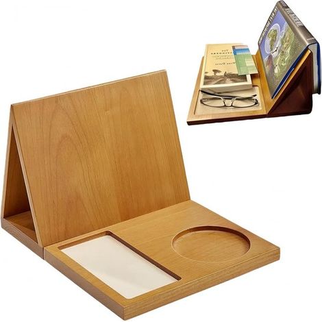 Cette étagère triangulaire en bois est équipée d'un support pour téléphone et d'un porte-gobelet - et convient parfaitement à la maison - au bureau (1/5)