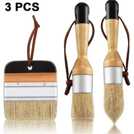 Ensemble de 3 pièces avec poils naturels, brosses rondes pour (1/5)