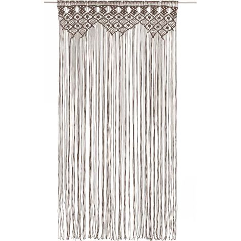 Maison Exclusive - Makramee Vorhang Taupe 140x240 cm Baumwolle (1/5)
