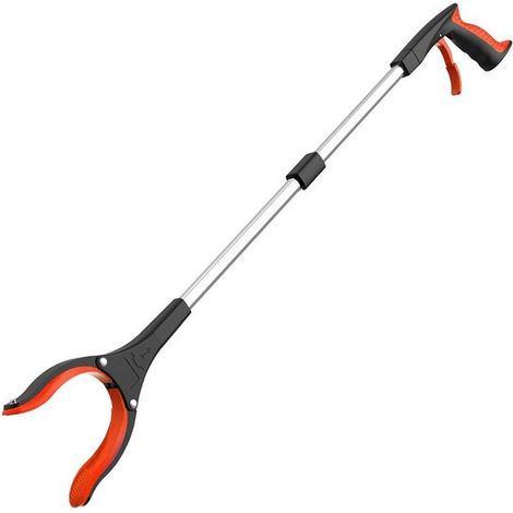 Pince magnétique - Pince pliable - Bras de préhension - Pince à déchets - Aide à la préhension - Rotation à 360° - Pince - Pince à déchets - Orange (1/5)