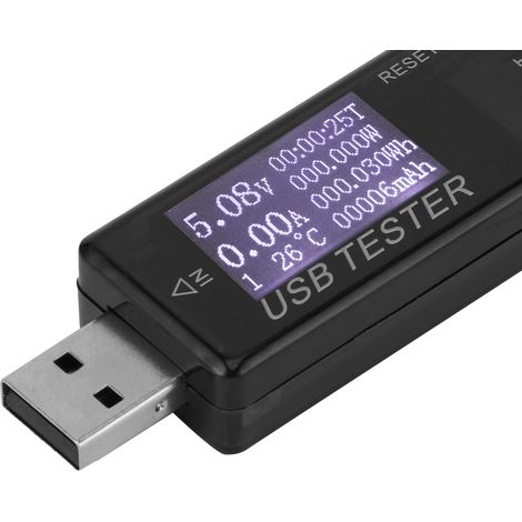 Détecteur de courant et de tension USB 8 en 1, testeur USB, QC2.0, noir (1/5)