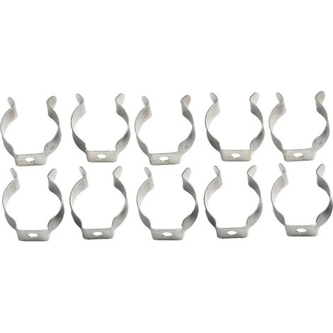 Support ressort, 10 pièces, 32/42mm, acier manganèse, argenté (1/5)