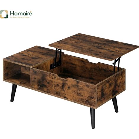 Meuble de rangement avec tiroirs, marron, en décor bois 100 x 50 x 43 cm HOMAIRE (1/5)