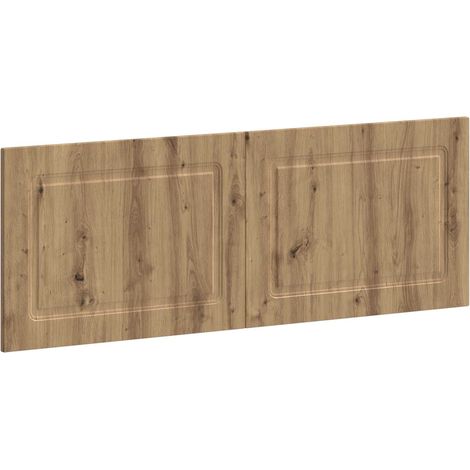 Tête de lit murale suspendue gain de place bois d'ingénierie chêne artisanal 142 x 3 x 50 cm (1/5)