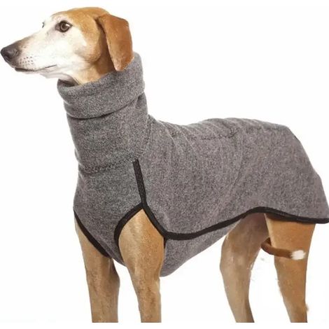 Manteau polaire chaud pour chien pour l'hiver - Gilet confortable à col roulé et doublure douce - Vêtement élégant pour chiens de petite, moyenne et grande taille - XXXL
