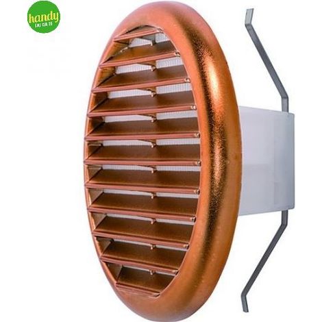 Griglia di aerazione tonda Vecamco con retina misura 80 / 125 mm rame
