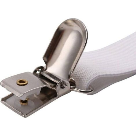 Cadre Drap-Housse - Réglable 40 À 80 Cm - 6 Points De Fixation - Clips Métalliques - Blanc (1/4)
