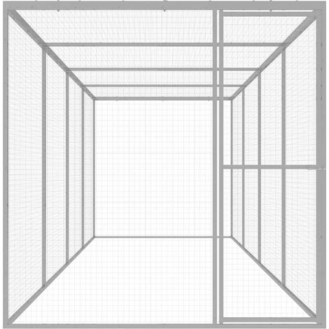 Maison Exclusive - Gabbia per Gatti 6x1,5x1,5 m in Acciaio Zincato