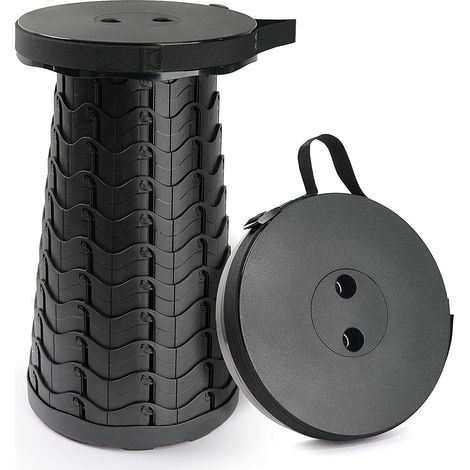 Tabouret pliant portable, mini tabouret télescopique de deuxième génération, tabouret de camping léger pour le camping, la pêche, les barbecues et la cuisine intérieure, capacité de charge 177 kg (1/5)