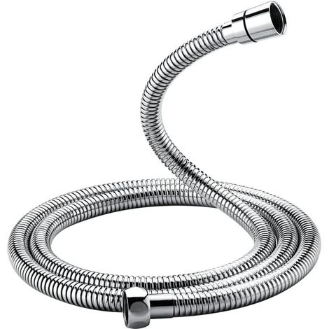 Flexible de douche universel (G1/2 po, 2 m), anti-torsion, anti-pliage, acier inoxydable/chrome (1/5)
