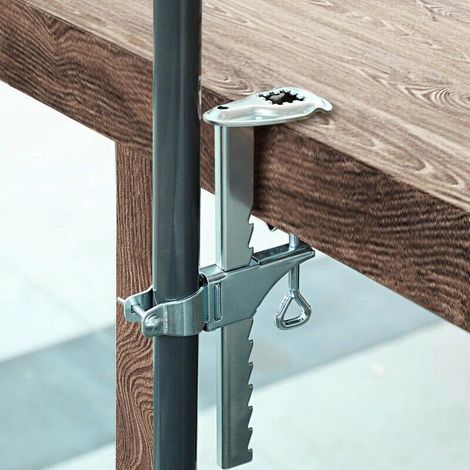 Sonnenschirmständer aus verzinktem Stahl für Balkone, Ø 25–32 mm, 1 Stück (1/5)