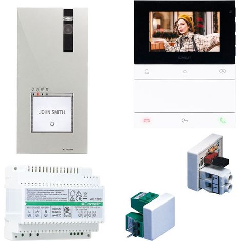 Kit monofamiliare con pulsantiera e videocitofono Comelit PL8461V