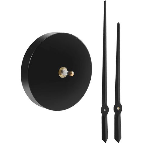 Aiguilles d'horloge 3D, aiguilles de mouvement d'horloge grand format à monter soi-même, pièces de rechange pour accessoires de décoration murale, noires (1/5)