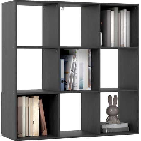 Nine-Cube Storage Shelf - Black (1/5)