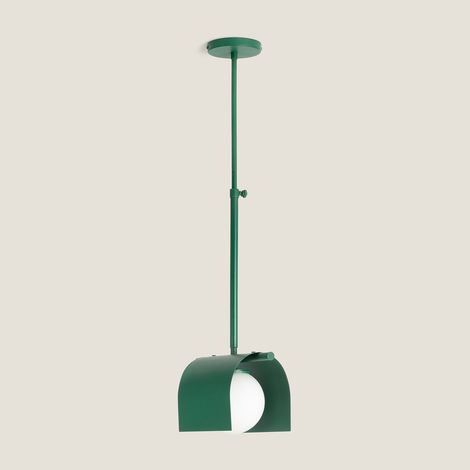 Lámpara de Techo Metal y Cristal Heswall Verde