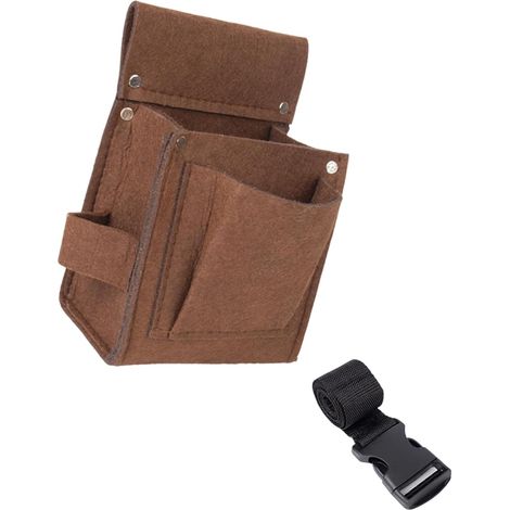 Pochette de ceinture à outils avec ceinture, organisateur d ' outils de taille multi-poches pour la réparation, l ' installation, le jardinage, organisateur de pochette de taille en tissu de fibres (1/5)