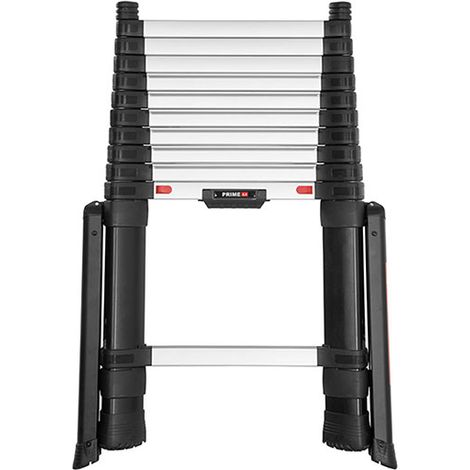 Echelle télescopique 3.50m avec stabilisateurs - Marches largeur 80mm - Hauteur de travail max. 4.30m - TEL-72235STAB (1/8)
