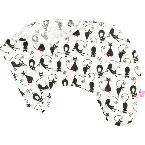 Fodera per cuscino allattamento BabyUniverse piccola, 100% cotone - Gatti (1/4)