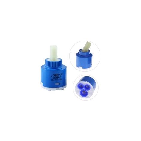 3Pcs Cartouche Ceramique Cartouche en Céramique Mitigeur de Rechange Inner Contrôleur Robinet De Remplacement pour Robinet Mitigeur de Salle de Bain (Bleu 35mm) (1/5)